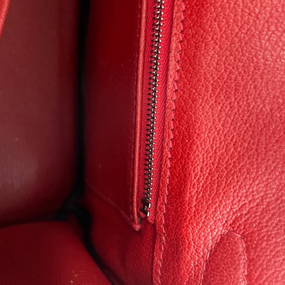 Birkin 25 Red Square Stamp P Togo - Picture 8 of 10